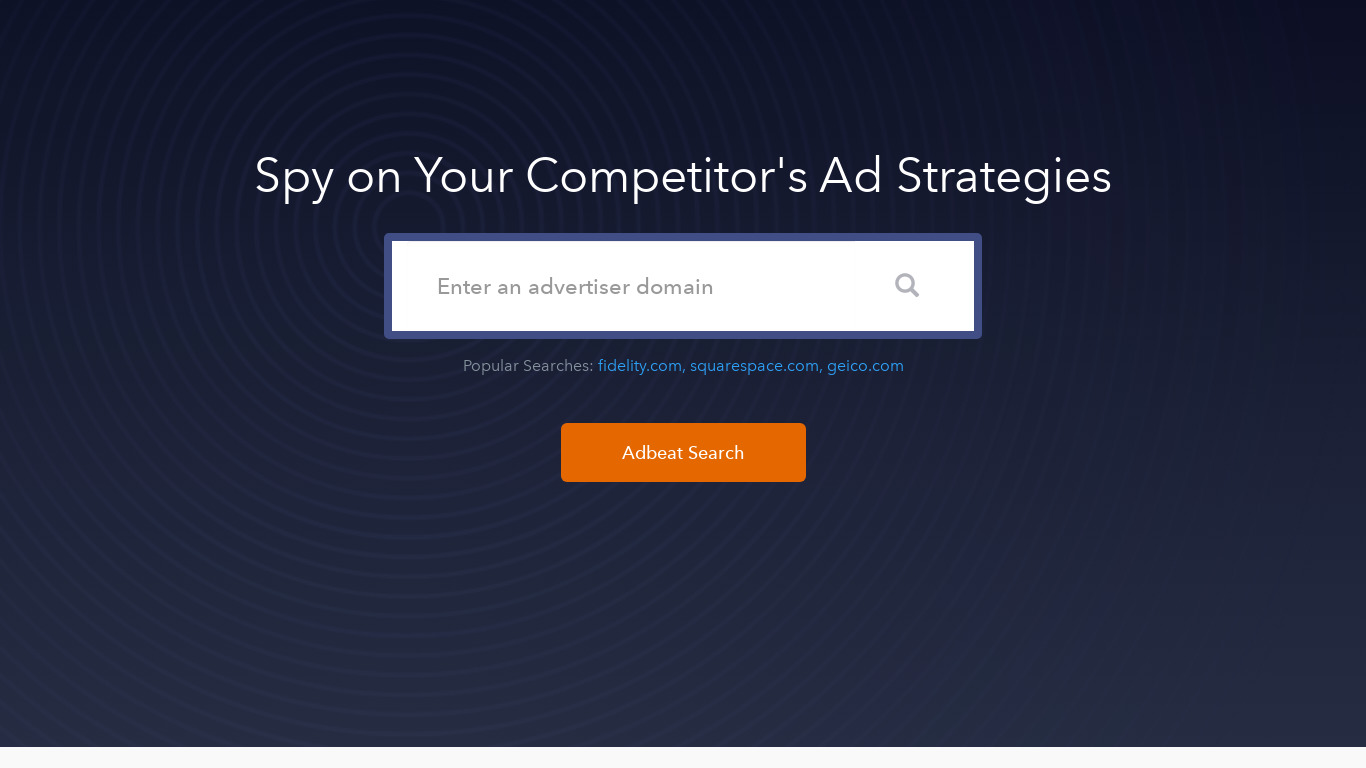 Adbeat Landing page
