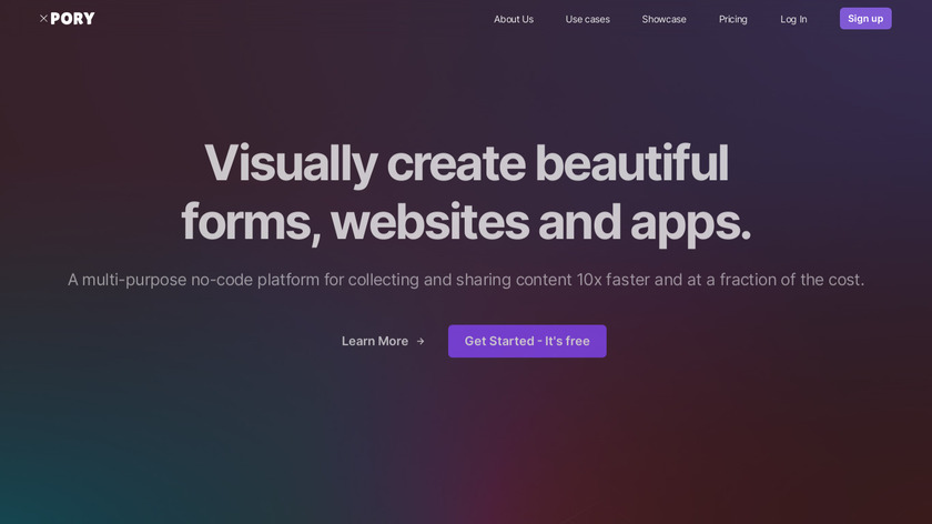 Pory Landing Page