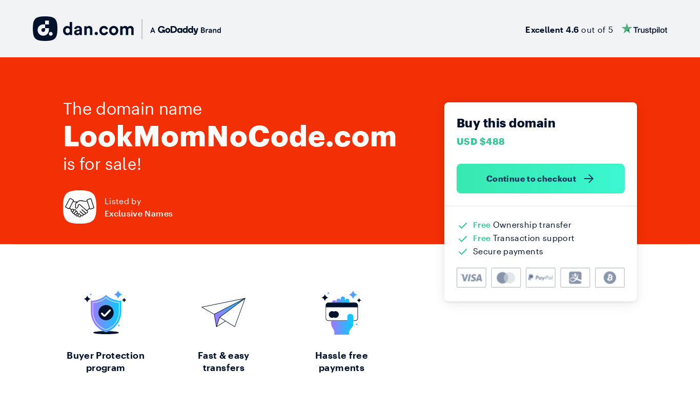 Look Mom No Code Landing page