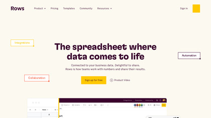Rows screenshot