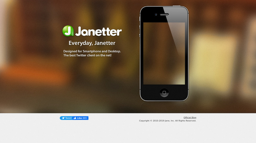 Janetter Landing Page