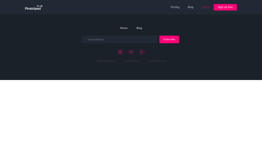 Pinstriped Landing Page