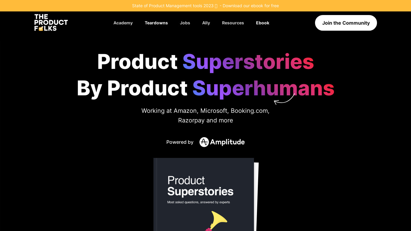 Product Superstories Landing page