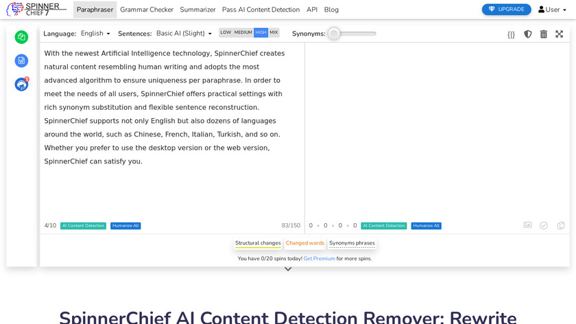 Spinner Chief Landing Page