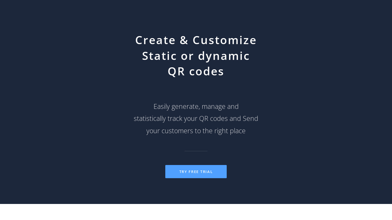 Open QR Generator Landing page