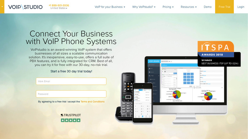 VoIPstudio Landing Page