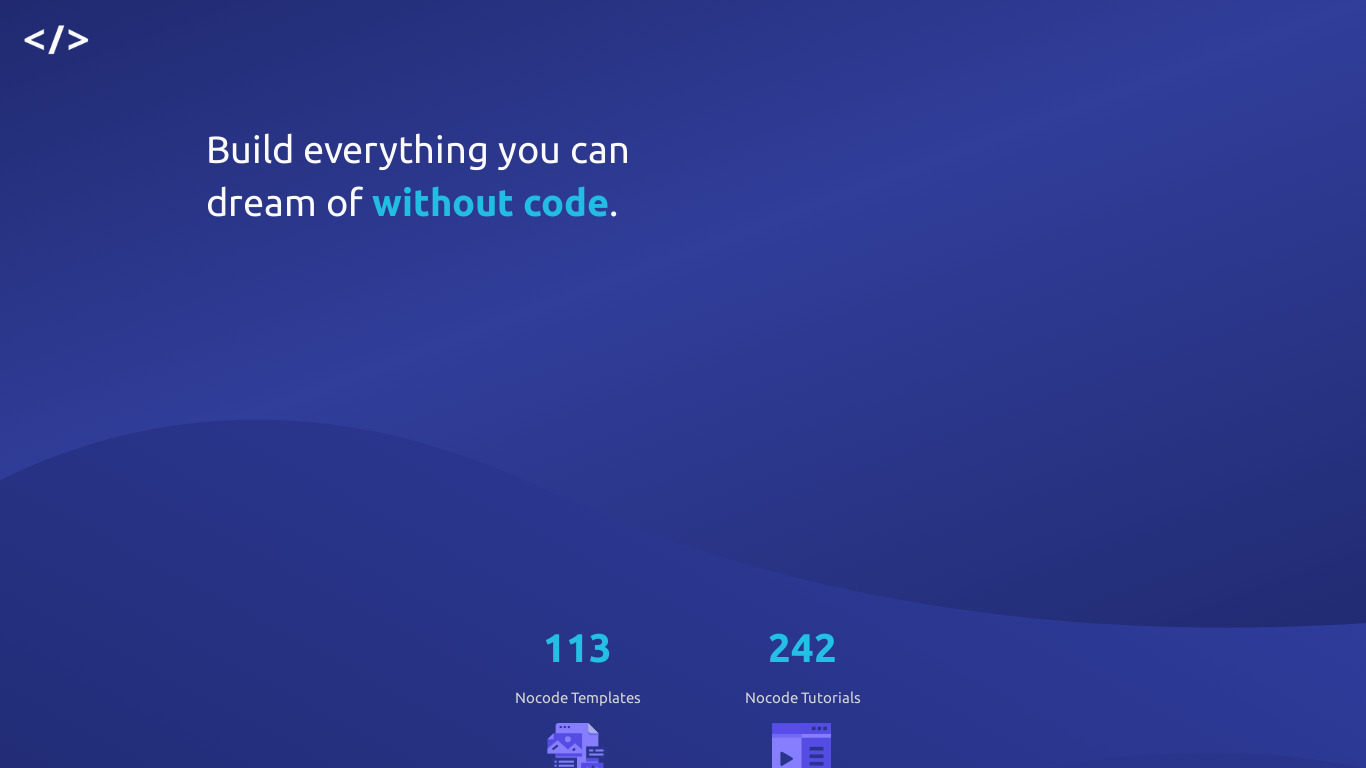 Nocode HQ Landing page